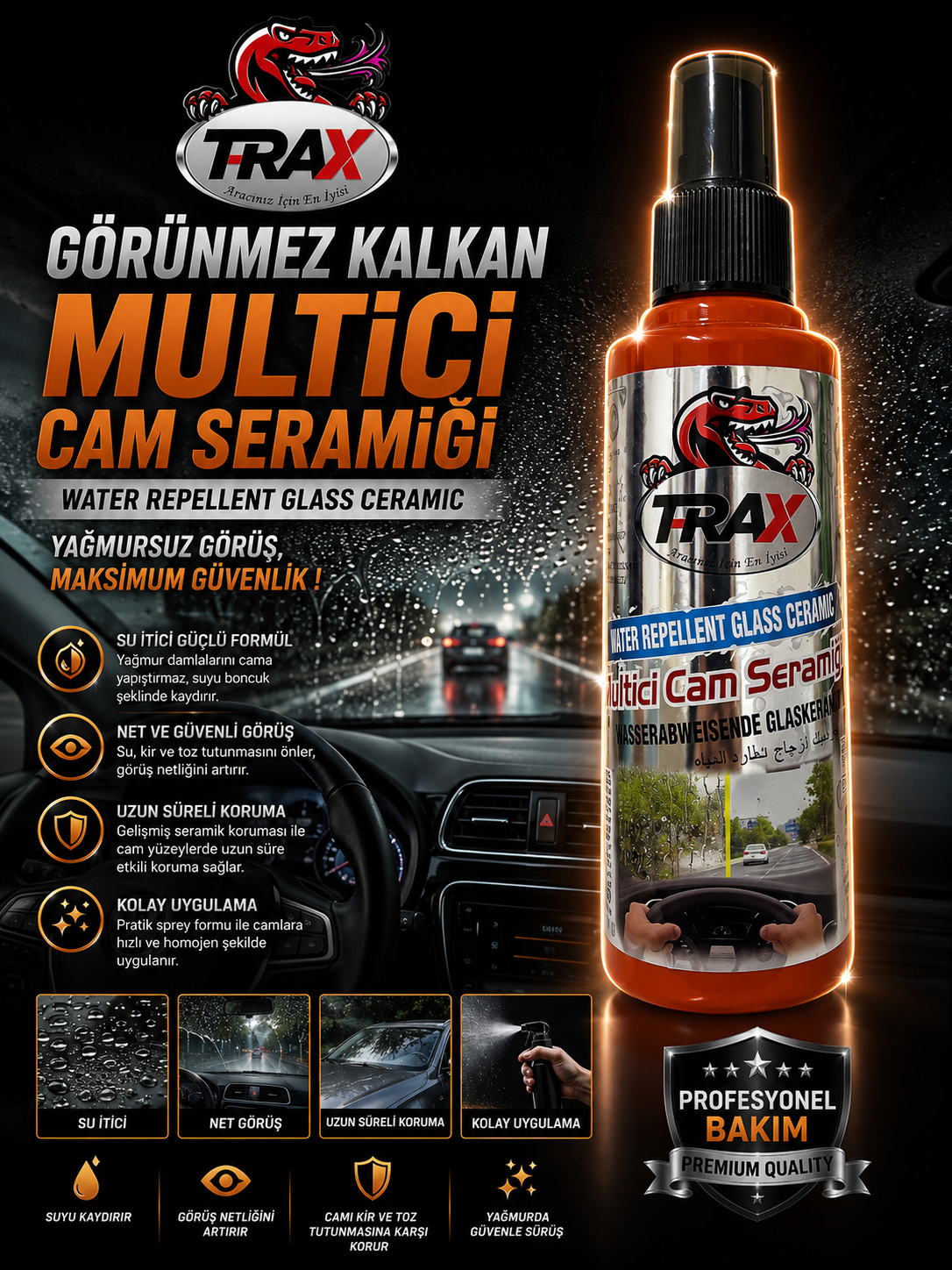 T-RaX Su İtici Cam Seramiği 170ML