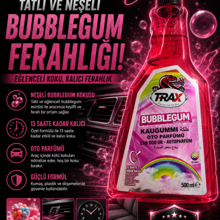 T-RaX Sprey oto Koku 500ML Bubblegum