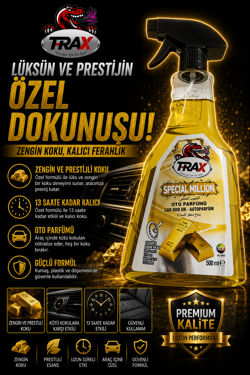T-RaX Sprey Oto Koku 500ML - Special Million