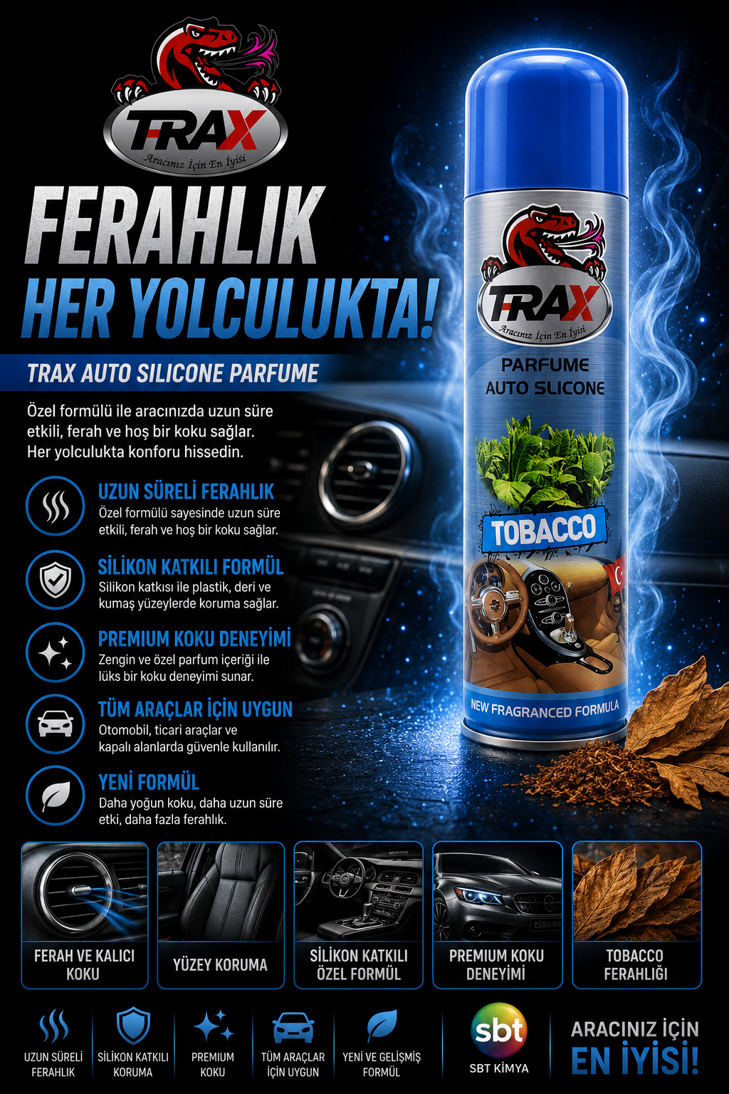 T-RaX Parfume Auto Silicone - Tobacco