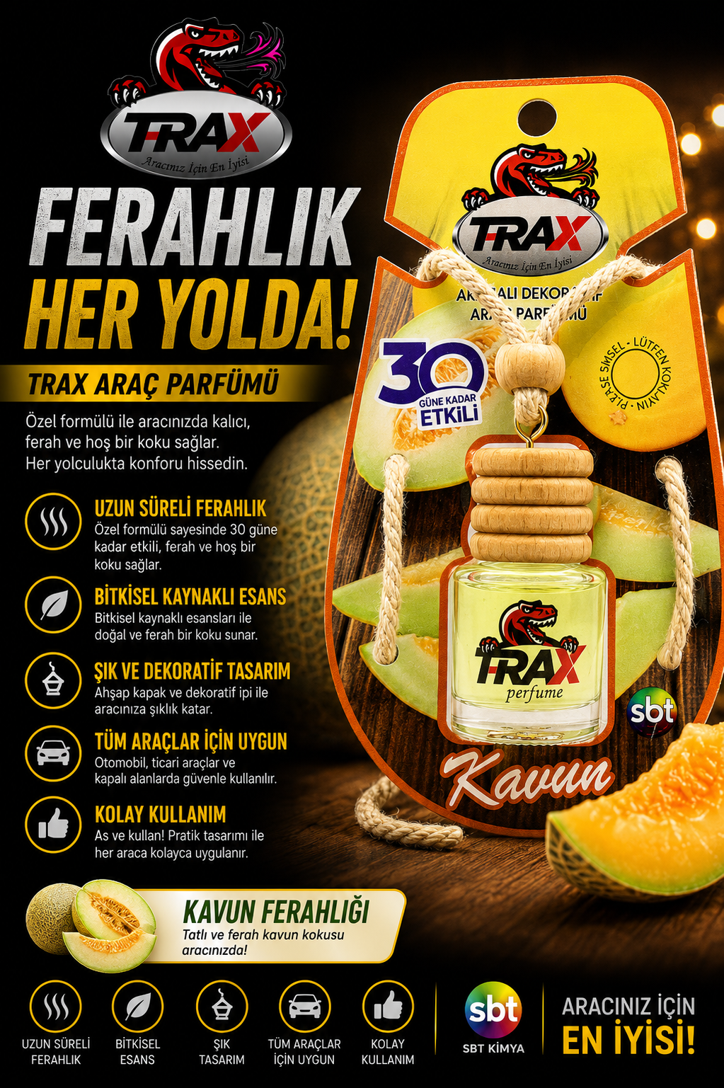 T-RaX Ayna Asmalı 8 ML - Kavun