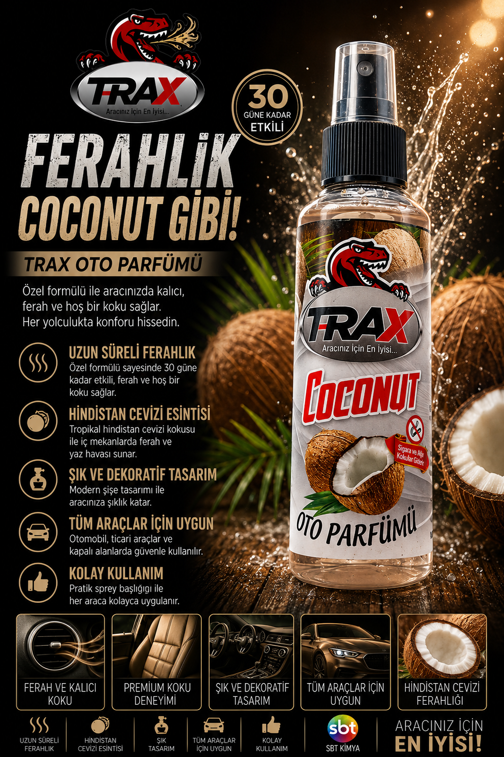 T-RaX Sprey Oto Koku 170ML - Sun Cream Dream