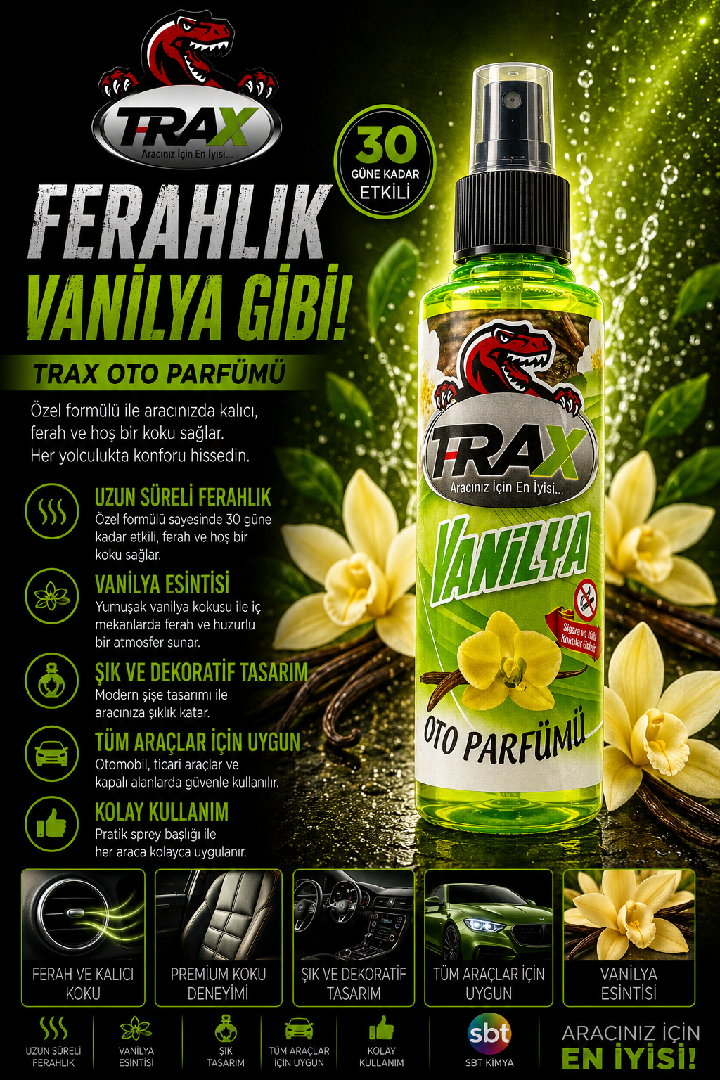 T-RaX Sprey Oto Koku 170ML - Vanilya