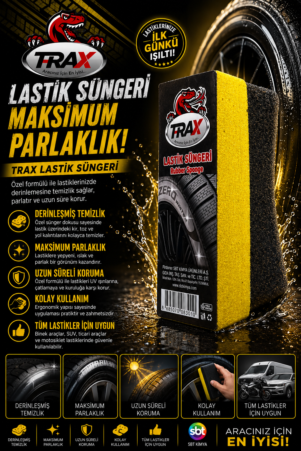 T-RaX Lastik Süngeri - Poşetli
