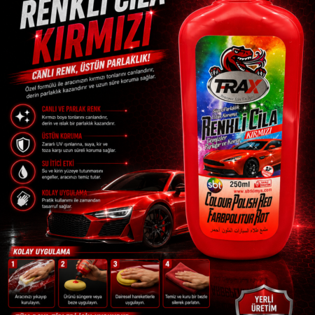 T-RaX Renkli Cila – Kırmızı – 250ML