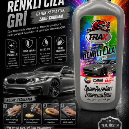 T-RaX Renkli Cila – Gri – 250ML