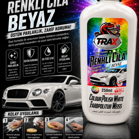 T-RaX Renkli Cila - Beyaz - 250ML
