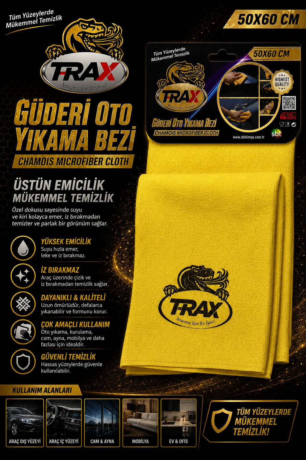 T-RAX GÜDERİ BEZ 50 X 60