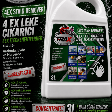 T-RaX Konsantre 4 Ex Leke Çıkarıcı 3LT Genel Temizlik