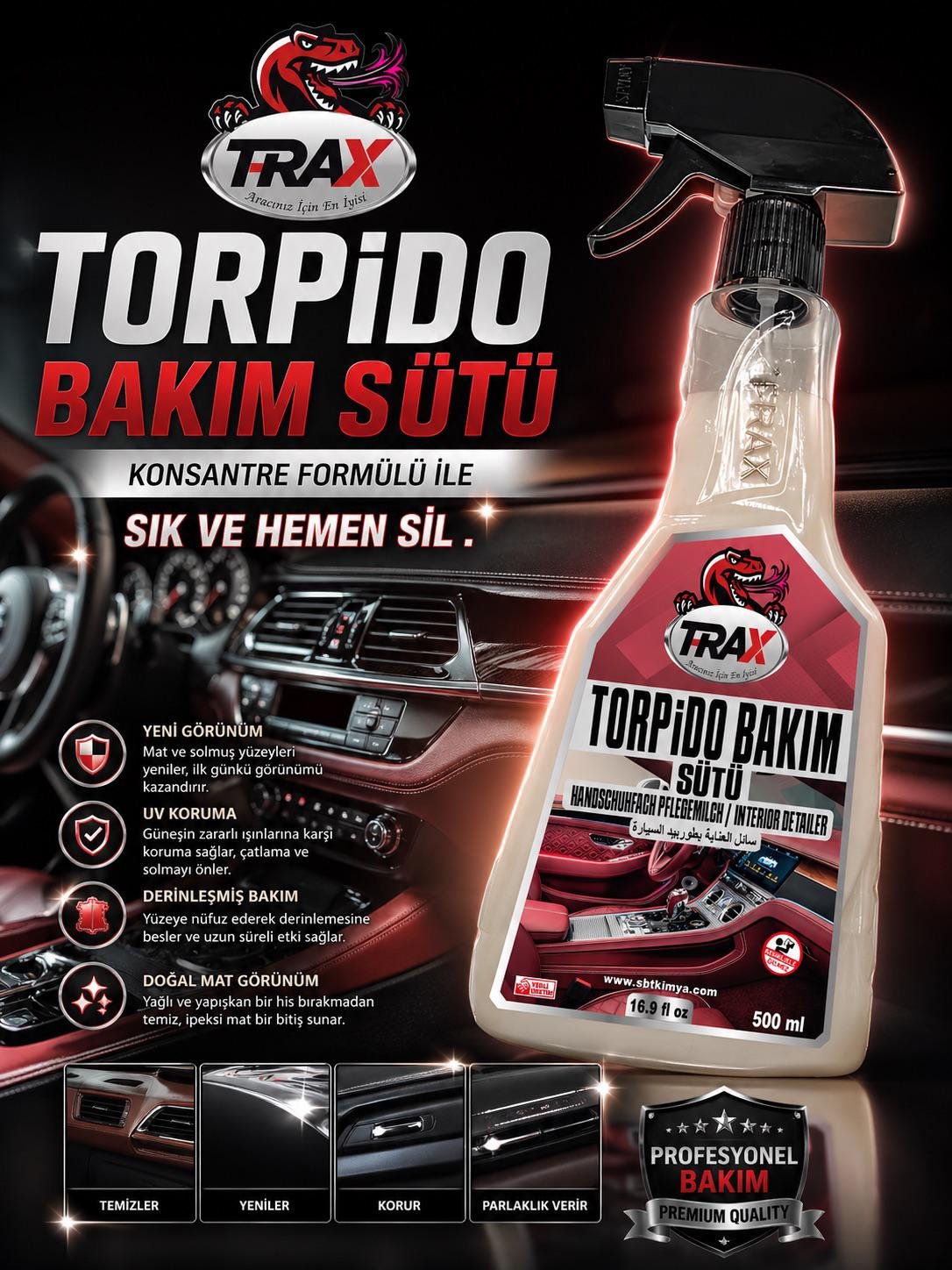 T-RaX Torpido Bakım Sütü 500ML