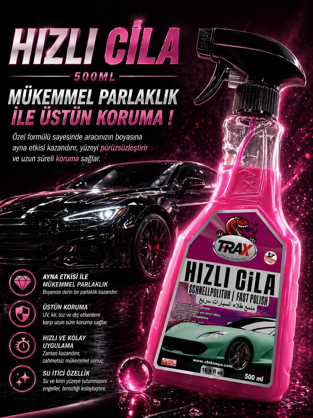 T-RaX Hızlı Cila 500ML