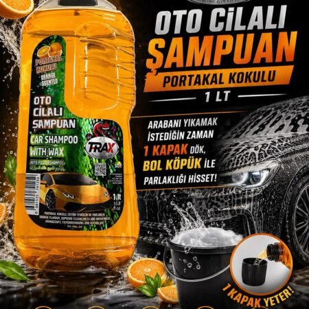 T-RaX Oto Cilalı Şampuan Portakal Kokulu 1LT