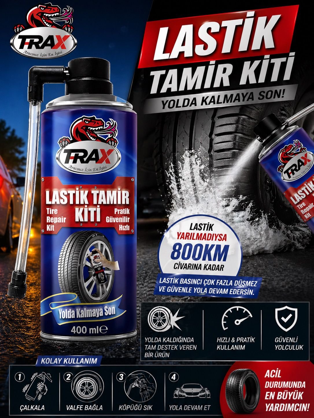 Lastik Tamir Kiti 400 Ml